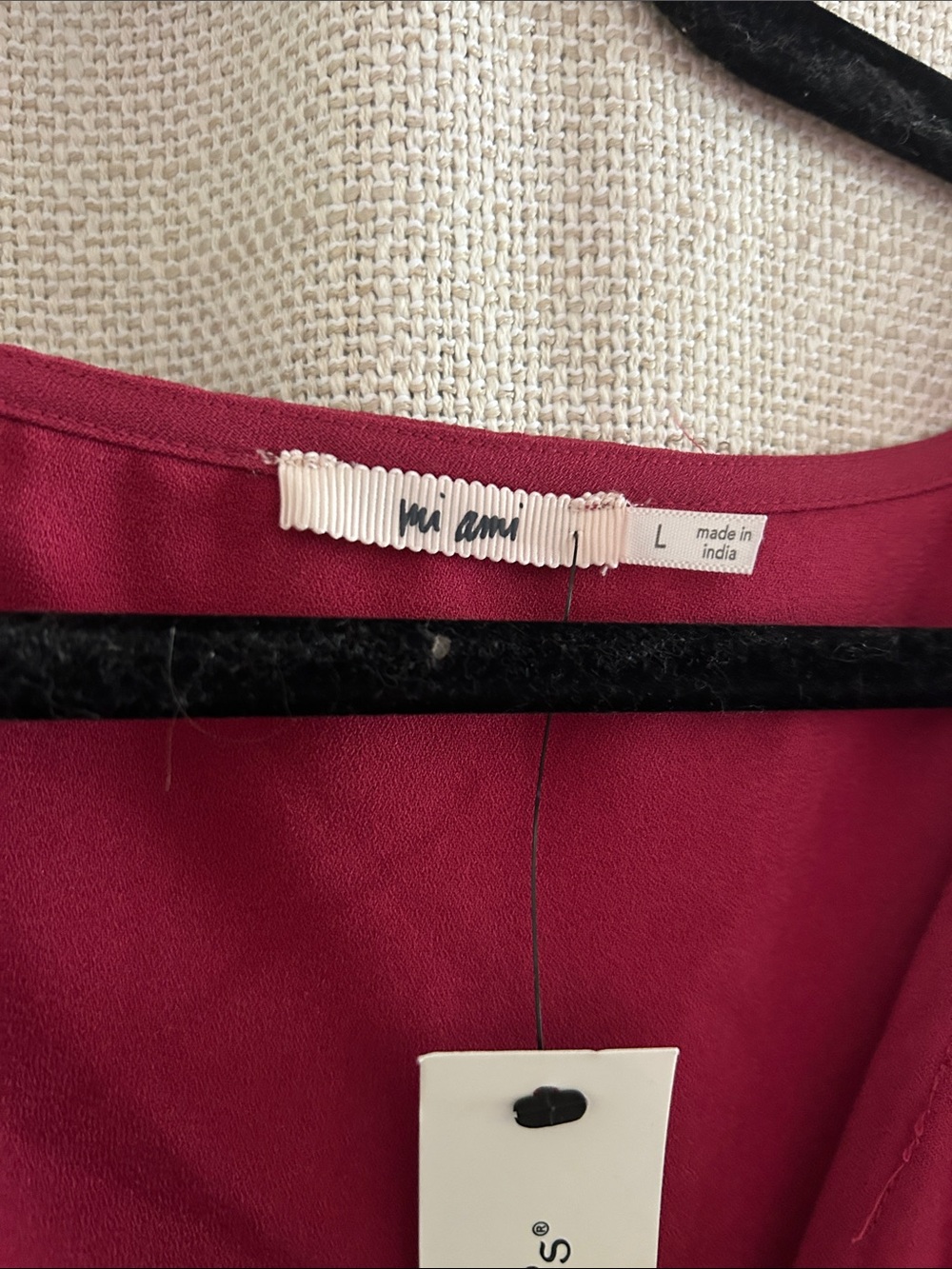 Francesca's Collections Raspberry Wrap Peplum Top - Picture 2 of 5
